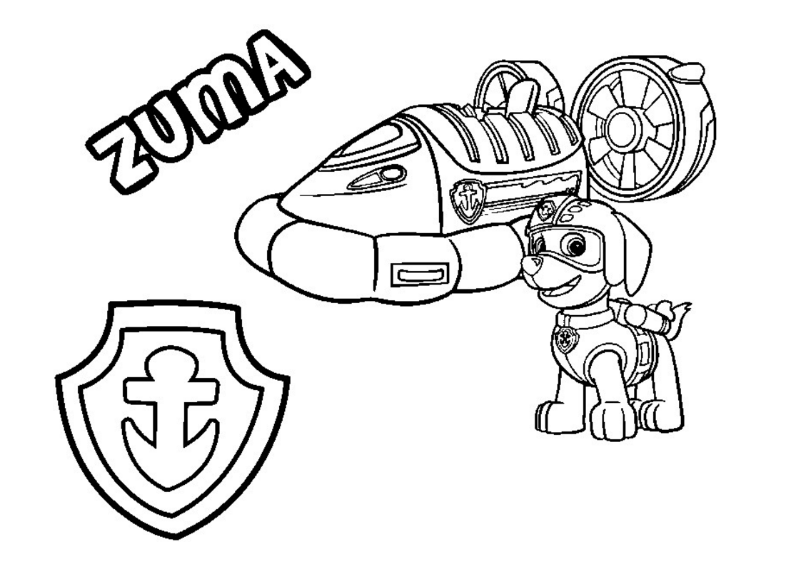 Plansa de colorat cu Paw Patrol 19 11